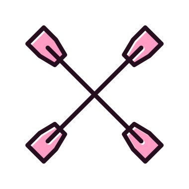 kürek simgesi vektör illüstrasyonu