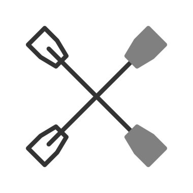 kürek simgesi vektör illüstrasyonu