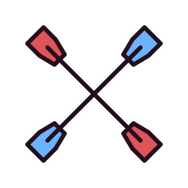 kürek simgesi vektör illüstrasyonu