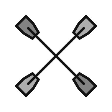 kürek simgesi vektör illüstrasyonu