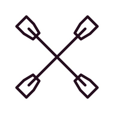 kürek simgesi vektör illüstrasyonu