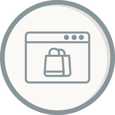 Çevrimiçi Dükkan simgesi vektör çizimi