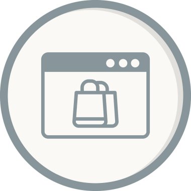 Çevrimiçi Dükkan simgesi vektör çizimi