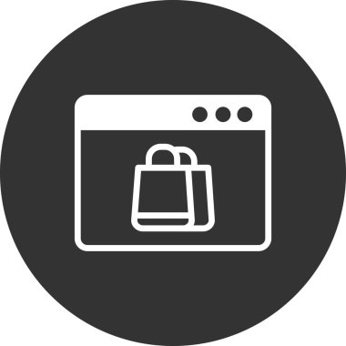 Çevrimiçi Dükkan simgesi vektör çizimi