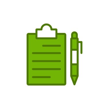 Kalem ikonlu pano. vektör illüstrasyonu 