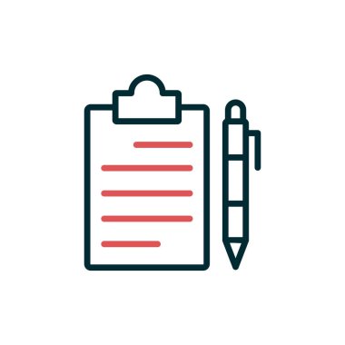 Kalem ikonlu pano. vektör illüstrasyonu 