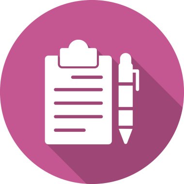 Kalem ikonlu pano. vektör illüstrasyonu 