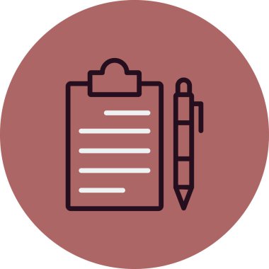 Kalemle kontrol listesi. Web simgesi basit tasarım