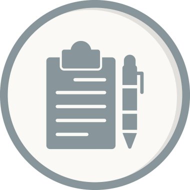 Kalemle kontrol listesi. Web simgesi basit tasarım