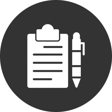 Kalemle kontrol listesi. Web simgesi basit tasarım