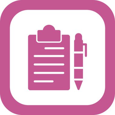 Kalemle kontrol listesi. Web simgesi basit tasarım