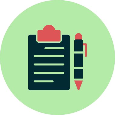 Kalemle kontrol listesi. Web simgesi basit tasarım