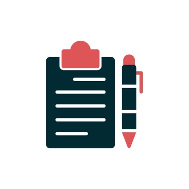 Kalemle kontrol listesi. Web simgesi basit tasarım