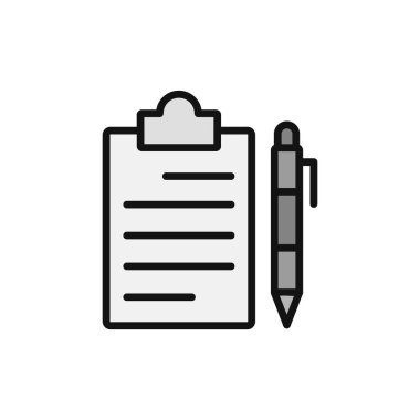 Kalemle kontrol listesi. Web simgesi basit tasarım