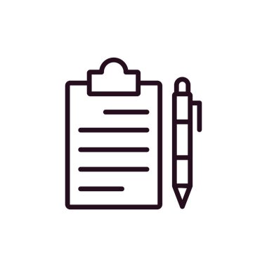 Kalemle kontrol listesi. Web simgesi basit tasarım