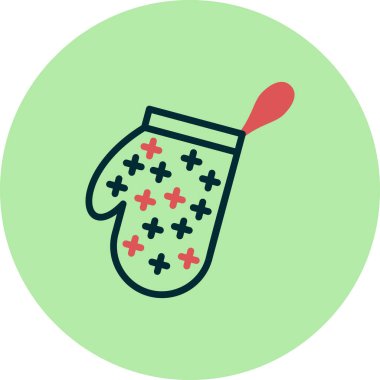 Fırın eldiveni düz vektör simgesi