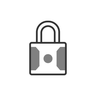 asma kilit ikon vektör çizimi