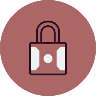 asma kilit ikon vektör çizimi