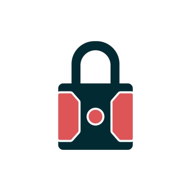 asma kilit ikon vektör çizimi