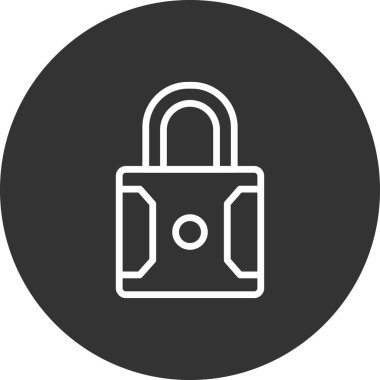 asma kilit ikon vektör çizimi