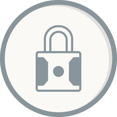 asma kilit ikon vektör çizimi