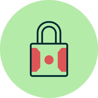 asma kilit ikon vektör çizimi