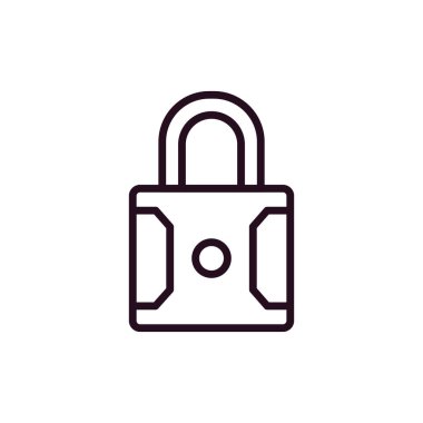 asma kilit ikon vektör çizimi