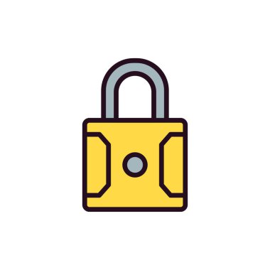 asma kilit ikon vektör çizimi