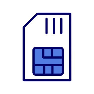 sim kart simgesi vektör illüstrasyonu