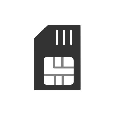 sim kart simgesi vektör illüstrasyonu