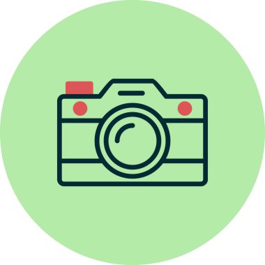 fotoğraf makinesi ikon vektör illüstrasyonu