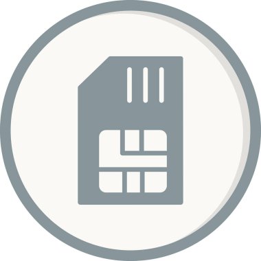 sim kart simgesi vektör illüstrasyonu