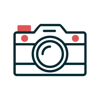 fotoğraf makinesi ikon vektör illüstrasyonu