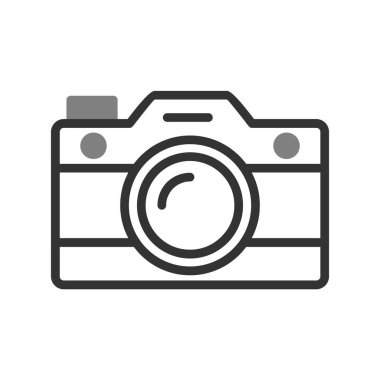 fotoğraf makinesi ikon vektör illüstrasyonu