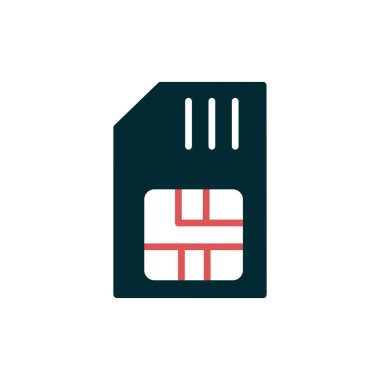 sim kart simgesi vektör illüstrasyonu