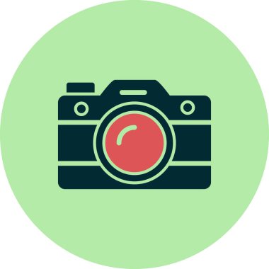 fotoğraf makinesi ikon vektör illüstrasyonu