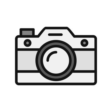 fotoğraf makinesi ikon vektör illüstrasyonu
