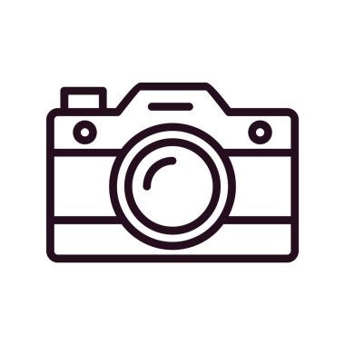 fotoğraf makinesi ikon vektör illüstrasyonu