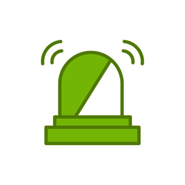 Tek uyarı simgesinin vektör illüstrasyonu  