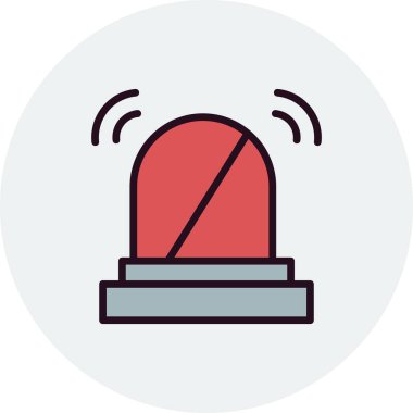 Tek uyarı simgesinin vektör illüstrasyonu  