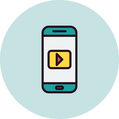 akıllı telefon simgesi vektör illüstrasyonu