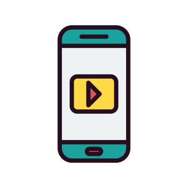 akıllı telefon simgesi vektör illüstrasyonu