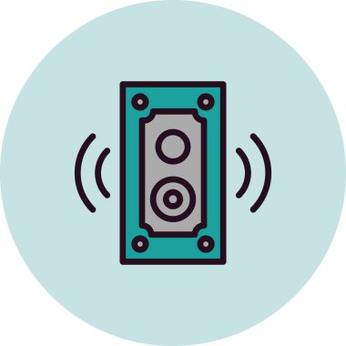 hoparlör vektör simgesi modern basit illüstrasyon 