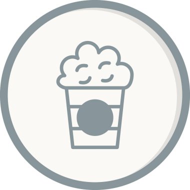 Patlamış mısır. Web simgesi basit illüstrasyon 