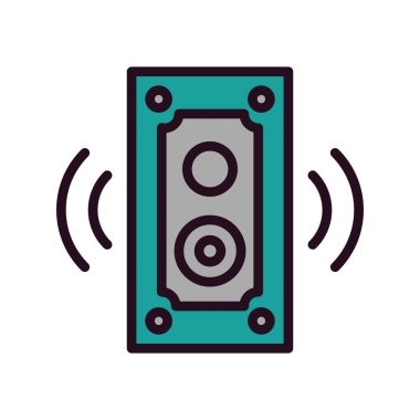 hoparlör vektör simgesi modern basit illüstrasyon 