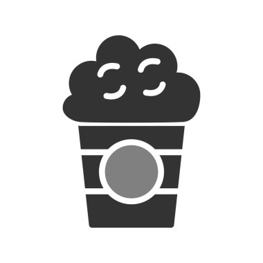 Patlamış mısır. Web simgesi basit illüstrasyon 