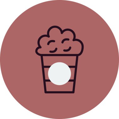 Patlamış mısır. Web simgesi basit illüstrasyon 