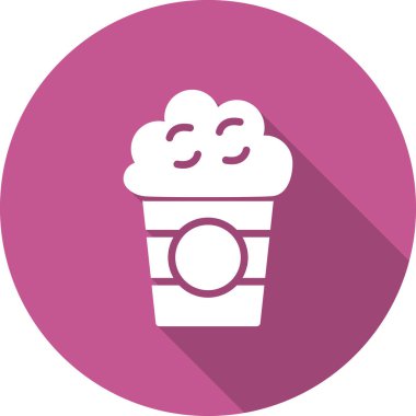 Patlamış mısır. Web simgesi basit illüstrasyon 