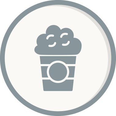 Patlamış mısır. Web simgesi basit illüstrasyon 