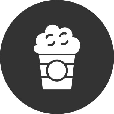 patlamış mısır simgesi, vektör illüstrasyonu